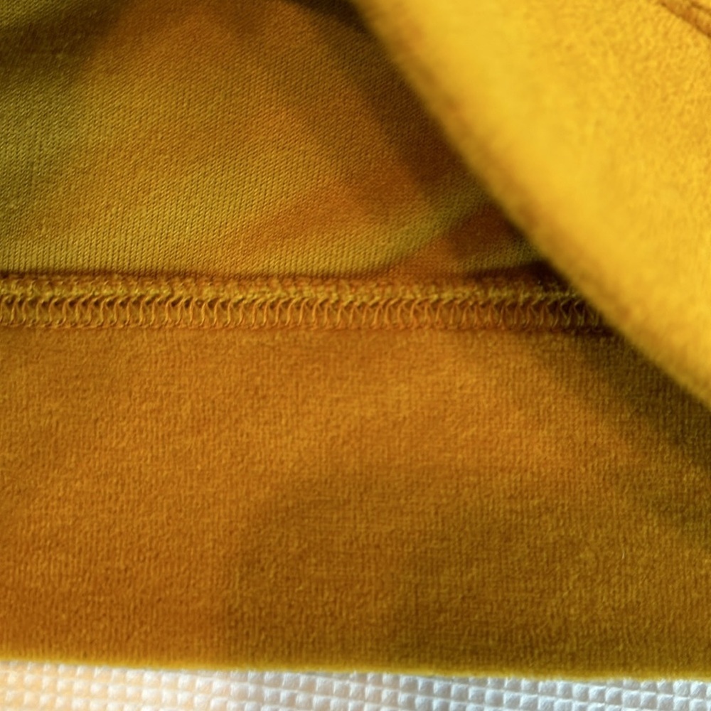 Aerie Terry Cloth Pullover Sweater Sweatshirt Top Crew Neck Marigold Yellow XS - Picture 6 of 11